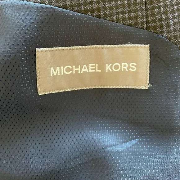 MICHAEL KORS BLUE & BLACK SPORTS COAT Size 42R Micro-Check